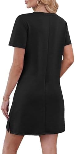 RUMIA Summer Dresses for Women 2026 V-Neck Casual Sundresses T-Shirt Dress - Image 7