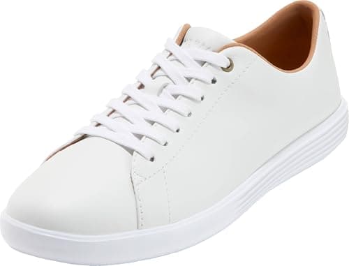 Cole Haan womens Grand Crosscourt Sneaker, Bright White Leather/Optic White, 9 US - Image 1