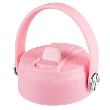 Straw Lid for Hydro Flask Wide Mouth Water Bottles, Top Lids with Straw Compatible with Hydro Flask 32 40 oz, Replacement Cap Wide Mouth Straws Flip Lid Flex Handle (Light Pink) - Image 6