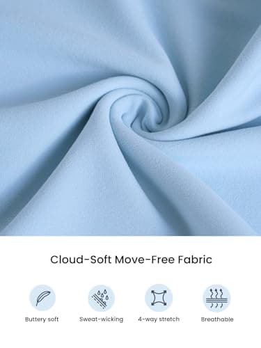 Sunzel High Waist Mini Flared Leggings for Women, Tummy Control Casual Flare Yoga Pants for Yoga Workout Gym 34" Ash Blue X-Small - Image 5