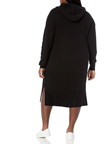 The Drop Women's Claudia Cuddle Hoodie Midi Dress, Black, M - Image 5