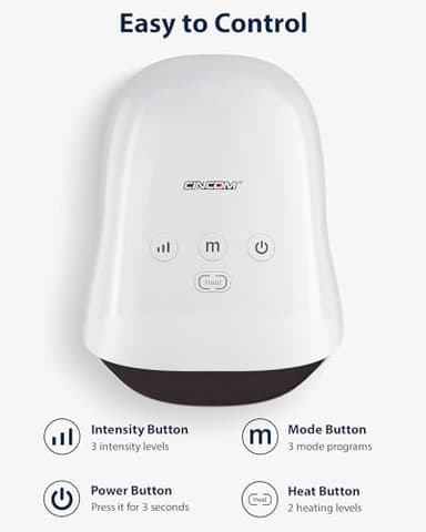 CINCOM Hand Massager - Cordless Hand Massager with Heat and Compression for Arthritis and Carpal Tunnel, Gifts for Women(White) - Image 4