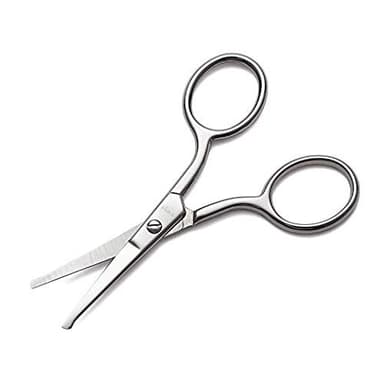 LIVINGO Premium Manicure Rounded Tip Scissors Multi-purpose Stainless Steel Cuticle Pedicure Beauty Grooming Kit for Nail, Eyebrow, Eyelash, Dry Skin, Nose Hair 3.5 inch - Image 4