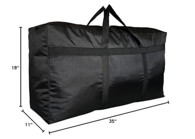 DoYiKe Extra Large Storage Duffle Bag with Zippers and Handles, Black Big Foldable Duffle Bag for Travel-130L - Image 8