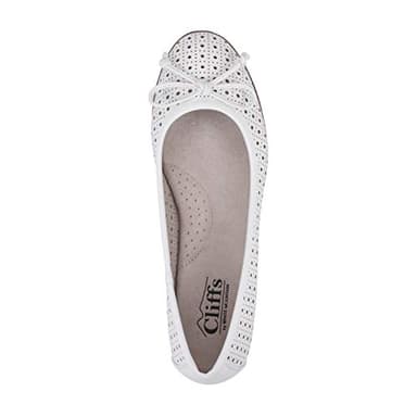 CLIFFS BY WHITE MOUNTAIN Cheryl Women's Ballet Flat, White/Burnished/Smooth, 7 M - Image 4
