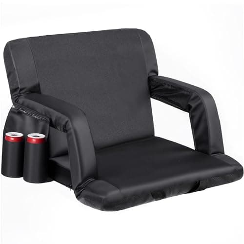 Nova Microdermabrasion 20.5"/25" Wide Stadium Seat for Bleachers w/Back Support Padded Cushion Portable Reclining Bleacher Seats Camping Stadium Chair Waterproof - Image 1