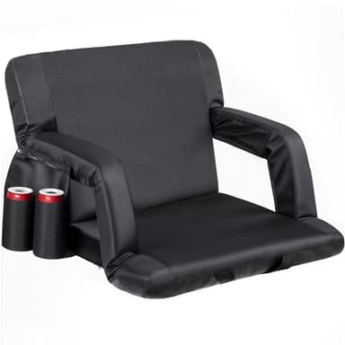 Nova Microdermabrasion 20.5"/25" Wide Stadium Seat for Bleachers w/Back Support Padded Cushion Portable Reclining Bleacher Seats Camping Stadium Chair Waterproof - Image 1