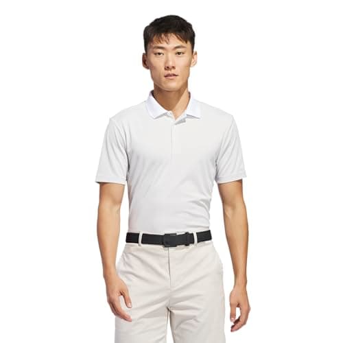 Adi Performance Heathered Polo Shirt, Grey, Medium - Image 1