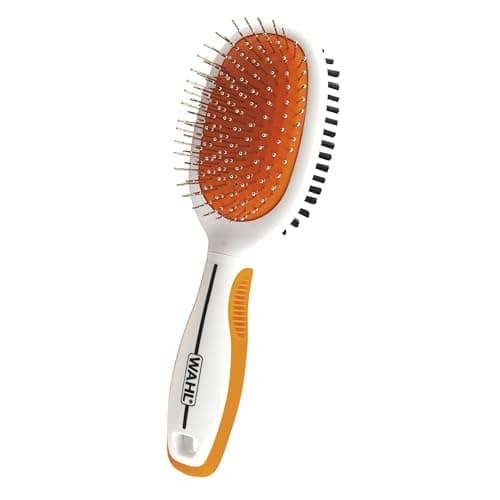 Wahl Premium Pet Double Sided Pin Bristle Brush with Patented Stacked Pin Design for Dogs - Removes Loose Hair & Stimulates the Skin while Creating a Soft Coat Shine - Model 858501 - Image 1