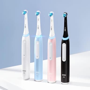 Oral-B iO Deep Clean Rechargeable Electric Powered Toothbrush, White with iO Series 3 Limited, 2 Brush Heads and Travel Case - Pressure Sensor to Protect Gums - 3 Cleaning Settings - 2 Minute Timer - Image 5