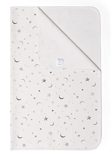 YIVEKO Baby Waterproof Bed Pad Washable Mattress Pad Reusable Underpads Bed-White Star - Image 1