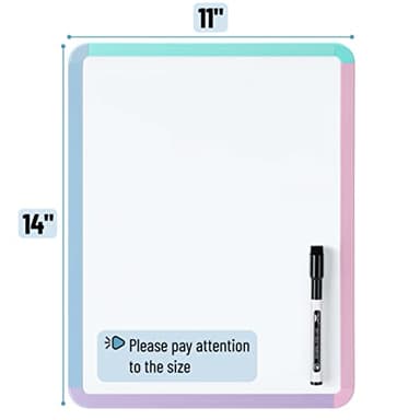 Mr. Pen- Dry Erase Board, 14” x 11” with a Black Dry Erase Marker, Small Mini White Board for Students - Image 3