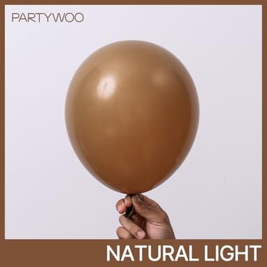 PartyWoo Coffee Brown Balloons, 120 pcs Boho Brown Balloons Different Sizes Pack of 18 Inch 12 Inch 10 Inch 5 Inch Brown Balloons for Balloon Garland or Balloon Arch as Party Decorations, Brown-F09 - Image 3