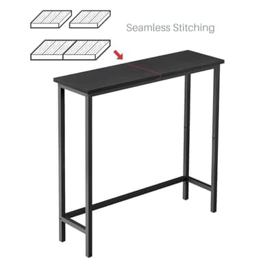HollyHOME Narrow Console Table, 29.5" Slim Entryway Table, Sofa Stand, Hallway Shelf for Hallway, Bedroom, Living Room, Foyer, Black - Image 7