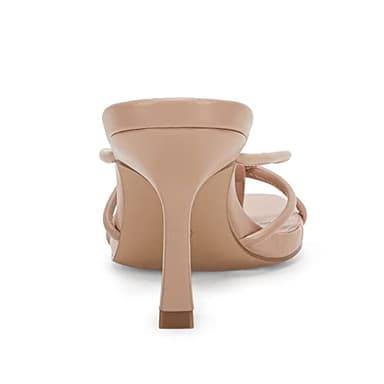 LAICIGO Women's Square Open Toe Flip Flops Stiletto Heels Strappy Thong Slide on Slingback Mules Sandals - Image 7