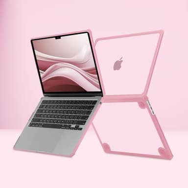 MOSISO Compatible with MacBook Air 13 inch Case 2025 2024 2023 2022 M4 A3240 M3 A3113 M2 A2681,Anti-Cracking Heavy Duty TPU Bumper Hard Case&Keyboard Skin&ScreenFilm for MacBook Air 13.6, Chalk Pink - Image 5