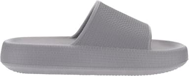 BRONAX Pillow Slippers for Women and Men | House Slides Shower Sandals | Cushioned Thick Sole 42-43 Grey - Image 4