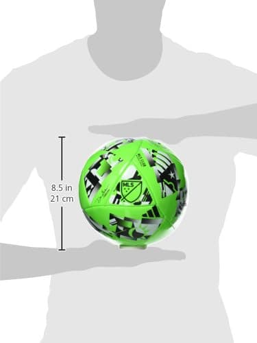 adidas MLS Club Soccer Ball, Solar Green/Black/White, 4 - Image 3