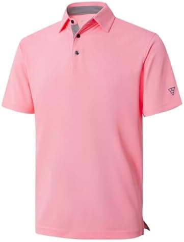 Mens Golf Shirt Short and Long Sleeve Moisture Wicking Dry Fit Performance Solid Casual Pique Golf Polo Shirts for Men - Image 3