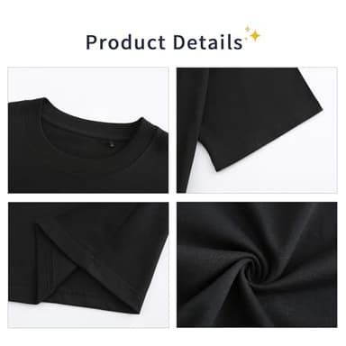 3 Pack Men's Oversized T-Shirts Heavyweight Cotton Tee Crew Neck Short Sleeve T Shirts Loose Fit Basic Essential Soft Classic Tees (BK-3pc,XL) - Image 4