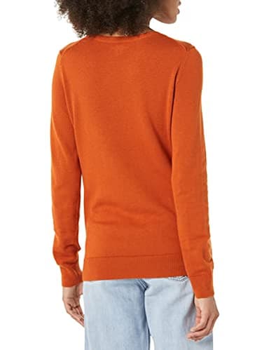 Amazon Essentials Women's Long-Sleeve Lightweight Crewneck Sweater (Available in Plus Size), Rust, XX-Large - Image 3