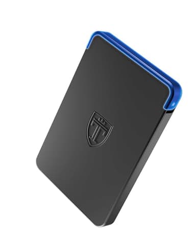 TRAVANDO SLYDE Aluminum Card Holder - RFID Blocking Slim Wallet for Men with Money Clip – Holds Up to 6 Cards – RFID Protected Credit Card Mens Wallet (Carbon) - Image 3