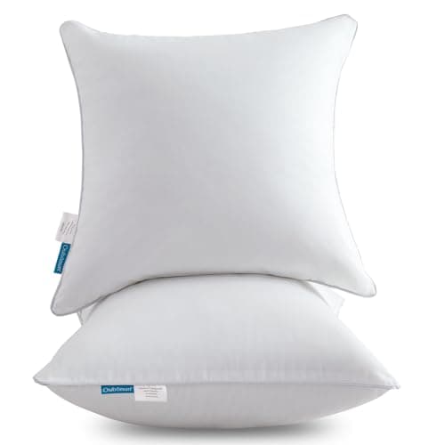 Oubonun 30 x 30 Pillow Inserts (Set of 2) - Euro Pillow Inserts with 100% Cotton Cover - 30 Inch Square Interior Sofa Pillow Inserts - Decorative Pillow Insert Pair - White Couch Pillow - Image 1