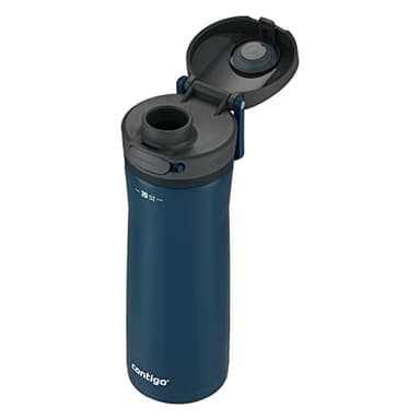 Contigo Jackson Chill 2.0, Vacuum-Insulated Stainless Steel Water Bottle with Secure Lid, Leak-Proof Travel Friendly, 20oz Capacity, Blueberry Color, Keeps Drinks Cold for 12 Hours - Image 4