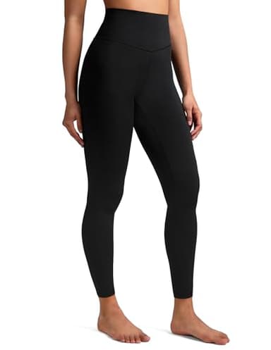 Colorfulkoala Women's High Waisted Tummy Control Workout Leggings Full Length Ultra Soft Yoga Pants 28" (XL, Black)