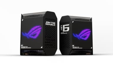 ASUS ROG Rapture GT6 (2PK) AX10000 Tri-Band WiFi 6 Gaming Mesh System, Covers up to 5,800 sq ft, 2.5 Gbps Port, Triple-Level Game Acceleration, UNII 4, Free Lifetime Internet Security, Black - Image 1