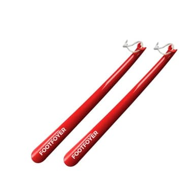 Long shoehorn that is comfortable to wear and has a handle is ideal for both men and women (Red(Pack of 2)) - Image 1