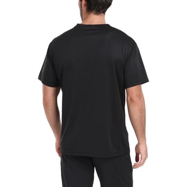 HovSiyla 5 Pack Workout Shirts for Men Athletic Running Gym Quick Dry Short Sleeve Performance Moisture Wicking T Shirt-Black-M - Image 2