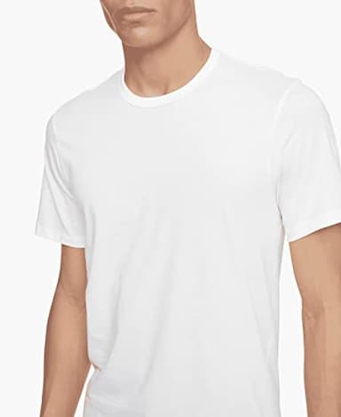 Calvin Klein Mens 100% Cotton T-Shirt Packs 5 White - Short Sleeve Crewneck L - Image 3