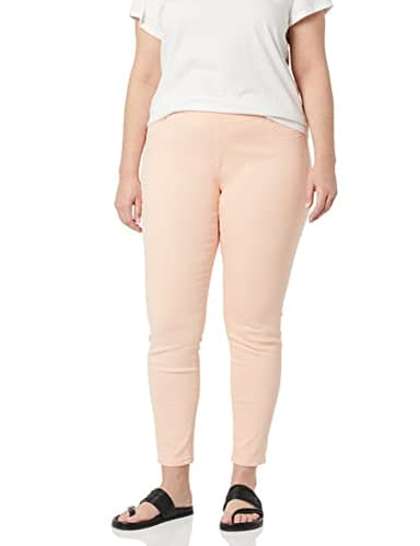 Amazon Essentials Women's Mid-Rise Stretch Pull-On Jegging - Discontinued Colors, Coral Pink, 2 Short - Image 4