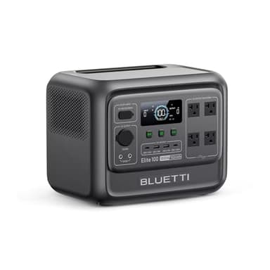 BLUETTI Elite 100 V2 (2025 New) 1024Wh Portable Power Station, LFP Battery Solar Generator w/ 4 1800W AC Outlets (3600W Surge) Backup, 35% Smaller for Camping, Outages (Solar Panel Optional) - Image 1