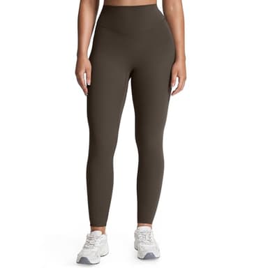 Aoxjox High Waisted Workout Leggings for Women Tummy Control Buttery Soft Yoga Metamorph Deep V Pants 26" (Mulch, Large) - Image 2