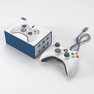 VOYEE PC Controller, Wired Controller Compatible with Microsoft Xbox 360 & Slim/PC Windows 10/8/7, with Upgraded Joystick, Double Shock | Enhanced (White) - Image 7