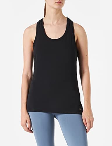 Amazon Essentials Women's Active Quick Dry Tech Stretch Racerback Tank Top (Available in Plus Size), Pack of 2, Black, Medium - Image 3
