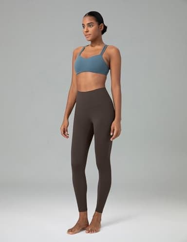 Colorfulkoala Women's Dreamlux High Waisted Workout Leggings 25" Inseam 7/8 Length Yoga Pants(XL, Espresso) - Image 3
