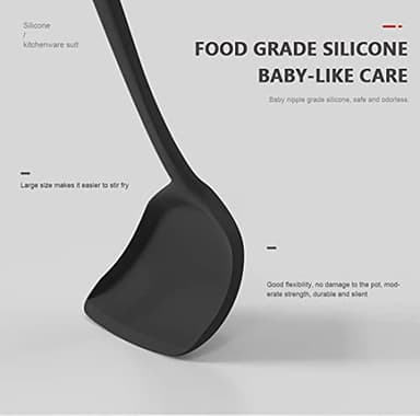 Silicone Cooking Utensils Set - 446°F Heat Resistant Kitchen Utensils,Turner Tongs,Spatula,Spoon,Brush,Whisk,Kitchen Utensil Gadgets Tools Set for Nonstick Cookware,Dishwasher Safe (BPA Free) - Image 4