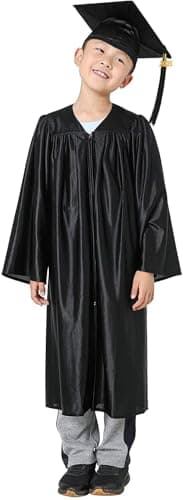 GraduatePro Kindergarten Graduation Cap and Gown Package Class of 2025 for Kids with Stole Certificate as Party Gift Black 36 - Image 2
