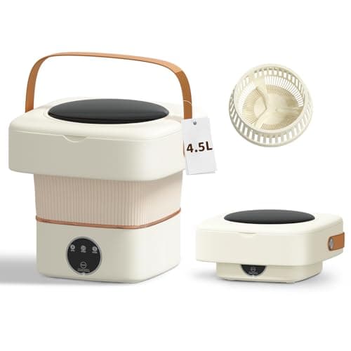 Portable Washing Machine, Mini Washer 4.5L Upgraded With Spin Basket, 3 Cleaning Modes Folding Washing Machine Suitable for Small Clothe, Design Ideal for Apartment, Home, Hotel (White) - Image 1