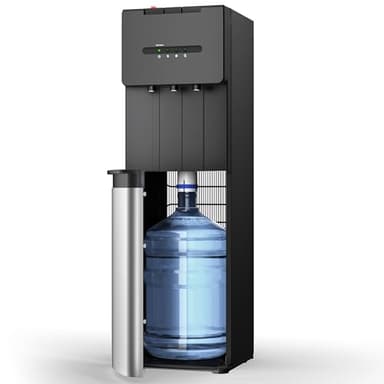 Euhomy Self-Cleaning Bottom Loading Water Dispenser, 3 Temperatures - Cold/Hot/Warm, with Child Lock, Display Light, Suitable for Apartments, Schools, Companies, Black - Image 2