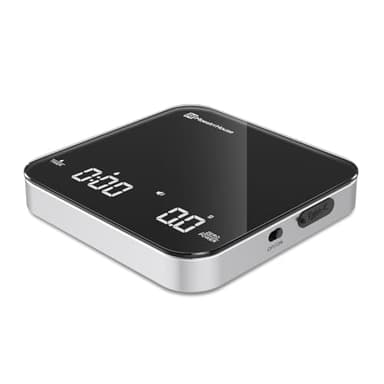 Rechargeable Mini Coffee Scale with Timer, Maestri House Espresso Scale, 2kg/0.1g Accurate Scale for Espresso and Pour-Over Coffee, Portable Digital Kitchen Scale with Automatic Timing（Black&Silver） - Image 8