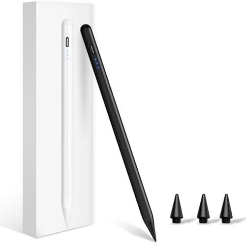 Stylus Pen for iPad (2025-2018), Pencil for iPad 11th A16/10/9/8/7/6 Gen, Air 11"/13"(M3) 2025 and (M2) 2024/5/4/3 Gen, Pro 11"/13"(M4)&12.9 inch, Mini 7 A17 Pro/6/5, Palm Rejection, Tilt Feature - Image 1