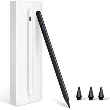 Stylus Pen for iPad (2025-2018), Pencil for iPad 11th A16/10/9/8/7/6 Gen, Air 11"/13"(M3) 2025 and (M2) 2024/5/4/3 Gen, Pro 11"/13"(M4)&12.9 inch, Mini 7 A17 Pro/6/5, Palm Rejection, Tilt Feature - Image 1