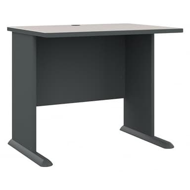 Bush Business Furniture Series A 36W Small Desk in White Spectrum and Slate, Compact Computer Table for Home or Professional Office - Image 1