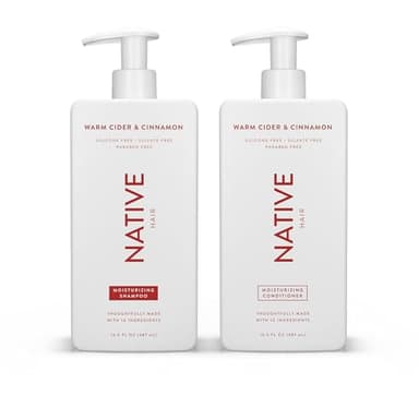 Native Warm Cider & Cinnamon Shampoo and Conditioner Contain Naturally Derived Ingredients | All Hair Types, Color & Treated, Fine to Dry Damaged, Sulfate & Dye Free - 2-Pack - Image 1