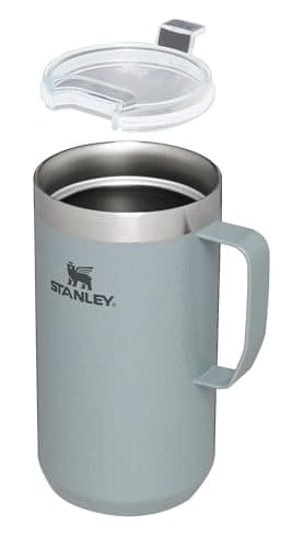 Stanley Stay-Hot Camp Mug 24 oz | Press Fit Drink Through Lid | Cup for Coffee, Tea and Drinks | Insulated Stainless Steel Coffee Mug | BPA-Free | Hammertone Silver - Image 2