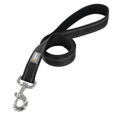 PenSeepet Dog Leash 6 FT Padded Handle Nylon Reflective Dogs Leashes for Medium Dogs Black - Image 2